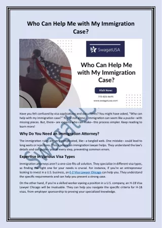 Who Can Help Me with My Immigration Case?