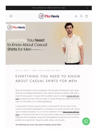 The Difference Between Formal and Casual Shirts for Men