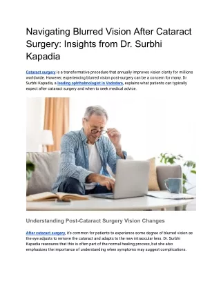 Navigating Blurred Vision After Cataract Surgery_ Insights from Dr