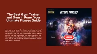 The Best Gym Trainer and Gym in Pune Your Ultimate Fitness Guide