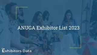 ANUGA Exhibitor List 2023