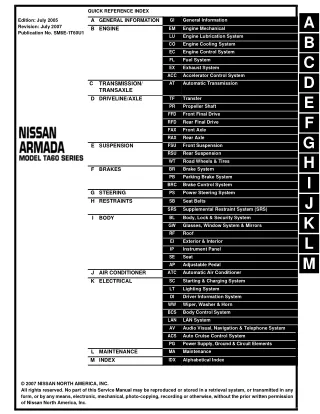2006 NISSAN ARMADA Service Repair Manual