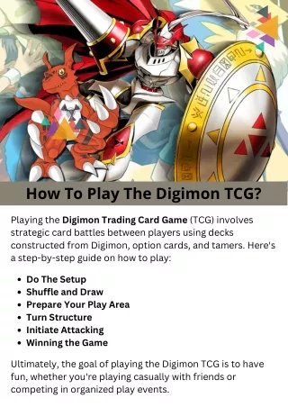 How To Play The Digimon TCG?