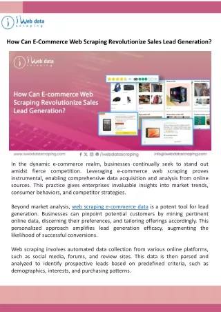 How Can E-Commerce Web Scraping Revolutionize Sales Lead GenerationPPT