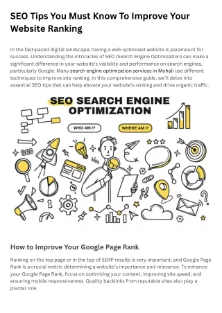 SEO Tips You Must Know To Improve Your Website Ranking