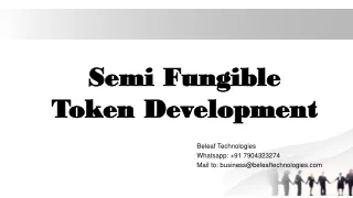 Semi Fungible Token Development