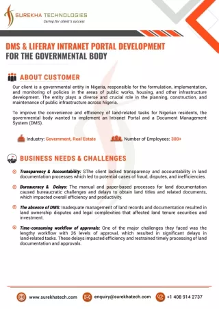 DMS & Liferay Intranet Portal Development for the Governmental Body
