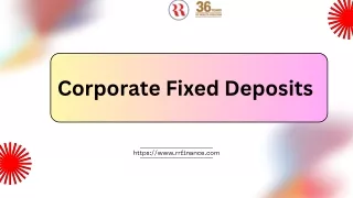 Corporate Fixed Deposits - RR Finance