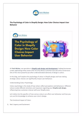 The Psychology of Color in Shopify Design: How Color Choices Impact User Behavior