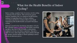 What Are the Health Benefits of Indoor Cycling