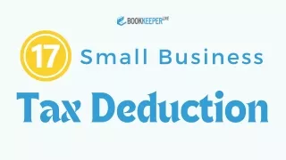 Small Business tax deductions - Bookkeeperlive