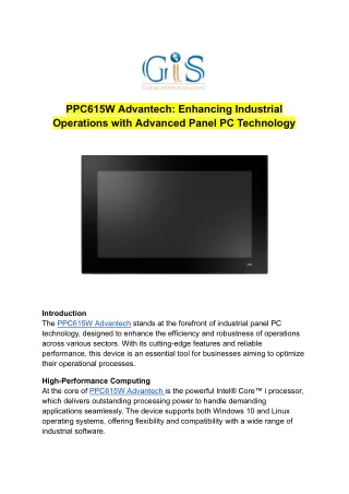 PPC615W Advantech