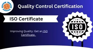ISO Certificate | Quality Control Certification