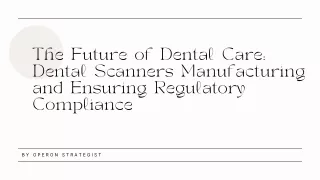 dental scanner manufacturing pdf