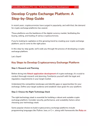 Develop Crypto Exchange Platform | Create Cryptocurrency Exchange