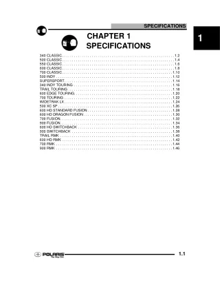 2006 Polaris 900 HO switchback SNOWMOBILE Service Repair Manual