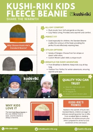 Kushi-riki Kids Fleece Beanie