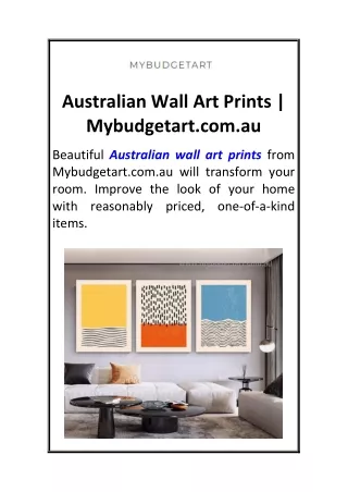 Australian Wall Art Prints  Mybudgetart.com.au