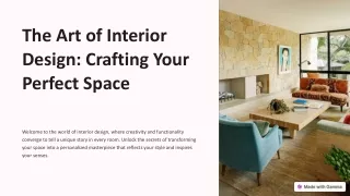 The Art of Interior Design Crafting Your Perfect Space