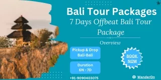 Explore Bali's Hidden Charms 7-Day Offbeat Bali Tour Package