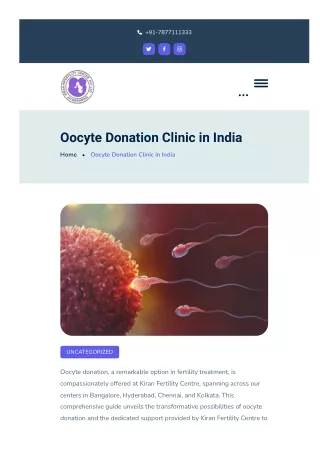 Oocyte Donation Clinic in India | Kiran Infertility Centre