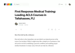 First Response Medical Training_ Leading ACLS Courses in Tallahassee, FL!