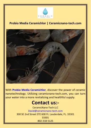 Probio Media Ceramichlor  Ceramicnano-tech.com