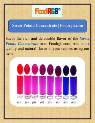 Sweet Potato Concentrate  Foodrgb.com