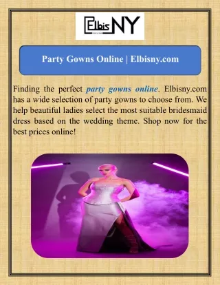 Party  Gowns  Online   Elbisny.com