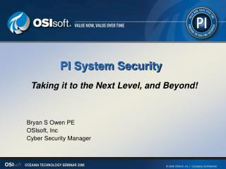 PI System Security