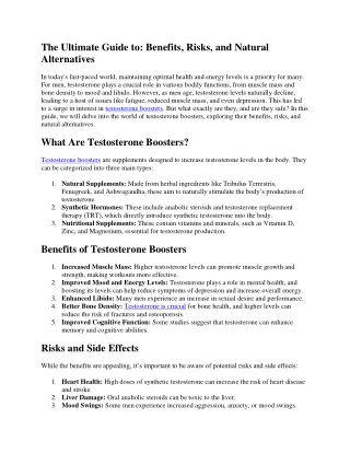 testosterone booster