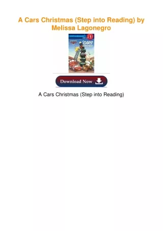 PDF_? A Cars Christmas (Step into Reading) by Melissa Lagonegro