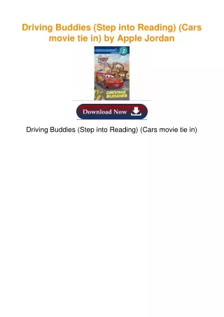 [PDF?READ?ONLINE] Driving Buddies (Step into Reading) (Cars movie tie in) by App