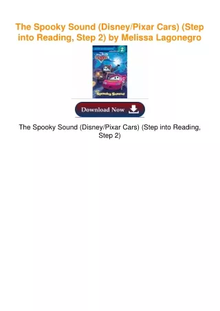 ?PDF ? The Spooky Sound (Disney/Pixar Cars) (Step into Reading, Step 2) by