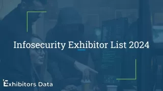 Infosecurity Exhibitor List 2024