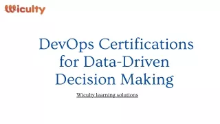 DevOps Certifications for Data-Driven Decision Making