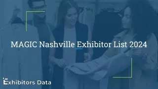 MAGIC Nashville Exhibitor List 2024