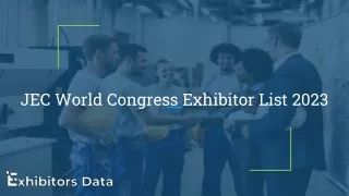 JEC World Congress Exhibitor List 2023