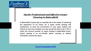 Opt for Professional and Effective Carpet Cleaning in Bakersfield