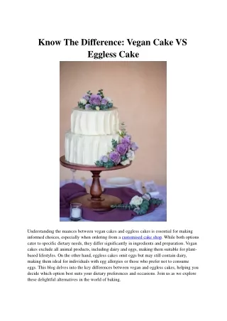 Know The Difference_ Vegan Cake VS Eggless Cake