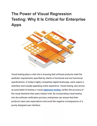 The Power of Visual Regression Testing_ Why It Is Critical for Enterprise Apps