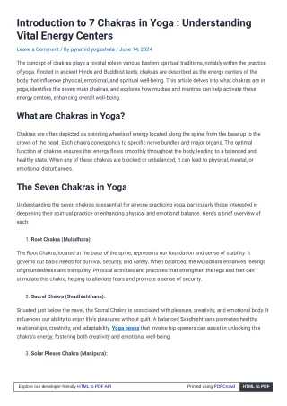 Journey Through the Chakras: Unlocking Inner Harmony in Yoga