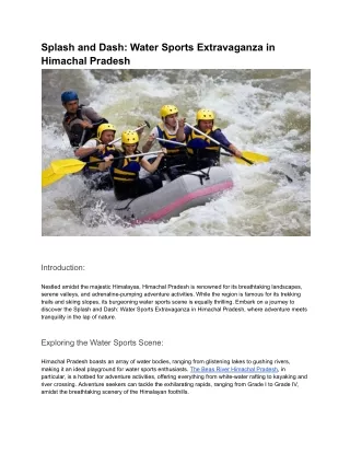 Splash and Dash_ Water Sports Extravaganza in Himachal Pradesh