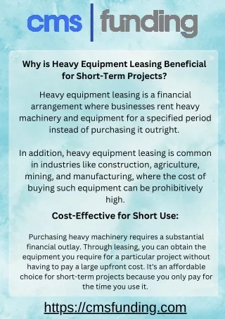 Empower Your Operations Heavy Machinery Leasing