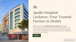 Best Medical Service in Lucknow | Apollo Hospital