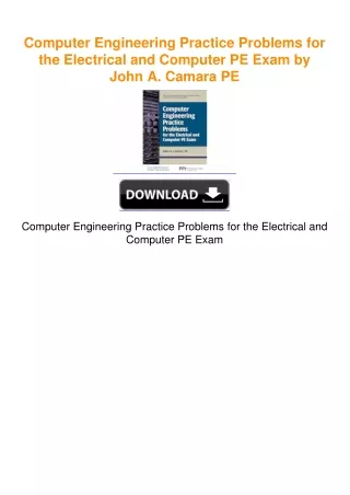 Computer Engineering Practice Problems for the Electrical and Computer PE
