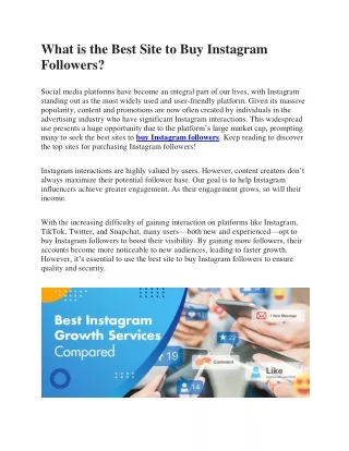 What is the Best Site to Buy Instagram Followers