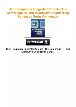 High-Frequency Integrated Circuits (The Cambridge RF and Microwave