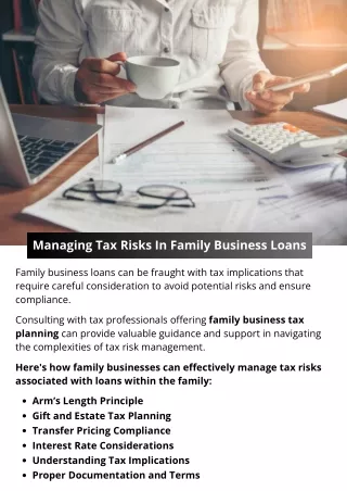 Managing Tax Risks In Family Business Loans