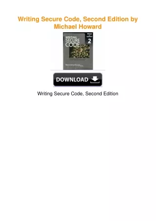 Writing Secure Code, Second Edition by Michael Howard